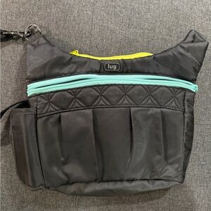 Lug Swing | Black and Neon Yellow and Turquoise Crossbody Bag